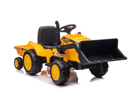 Elektromos traktor pótkocsival S617 sárga