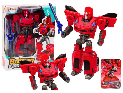 Auto-robot 2 az 1-ben transzformációs sport piros