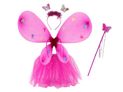 Sötét rózsaszín pillangószárnyú tündérjelmez