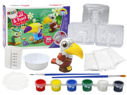 211030 kreativni umelecka sada ptaci 3d sadra a barvy