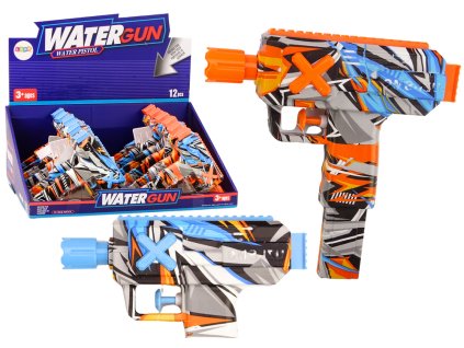 Kis graffiti vízipisztoly kék narancs