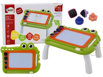 210508 mazaci kreslici tabule stolecek krokodyl se zelenymi razitky