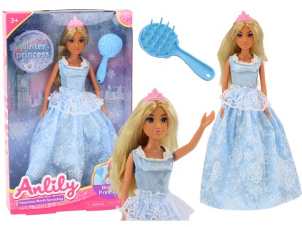 210328 panenka anlily ledova kralovna modre saty se snehovymi vlockami a kartackem