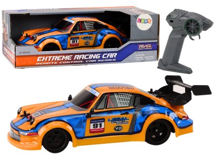 212005 rc auticko na dalkove ovladani 1 16 s gumovymi koly drift oranzove