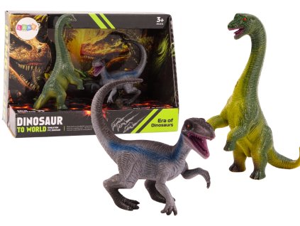 Brachiosaurus Velociraptor dinoszaurusz figurák készlete 2 db