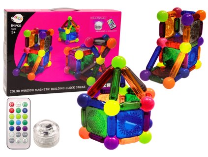 211801 sada magnetickych kostek s podsvicenim 54 dilu