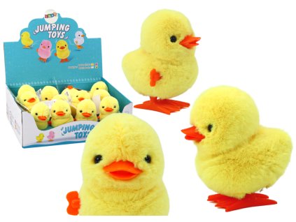 Ugráló rugalmas plüss csaj sárga dekorációs játék