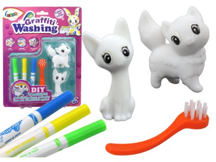 Art kit DIY Cats 2 db Markers Brush