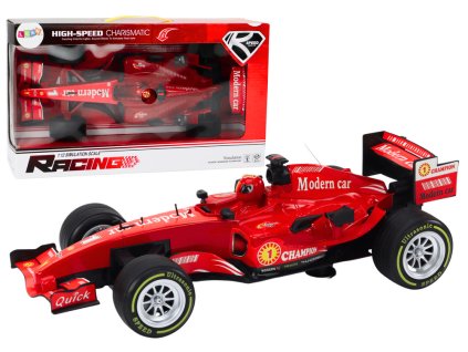 Piros 1:12-es motoros versenyautó hangokkal