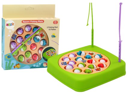 Halfogó ügyességi játék 15 db zöld bottal