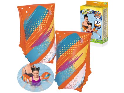 217594 bestway barevne rukavky na plavani l xl motylci 32274