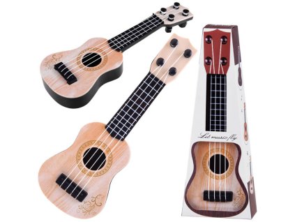 216079 detska mini kytara ukulele 25 cm cervena