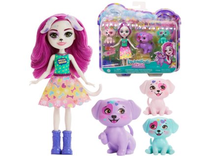 217825 enchantimals panenka dessa dalmatin s roztomilou rodinkou dalmatinu