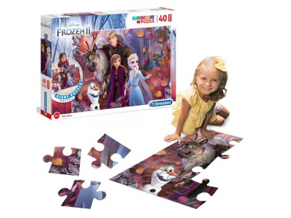 218131 podlahove puzzle 40 dilku ledove kralovstvi 100x70
