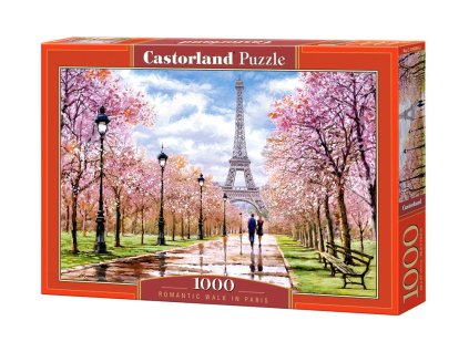215173 puzzle 1000 dilku romanticka prochazka v parizi