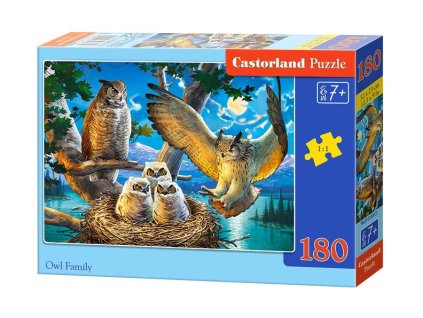 215461 puzzle 180 dilku sovi rodina