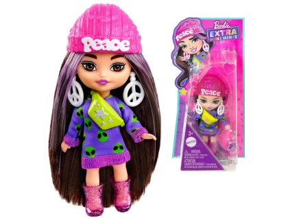 Stílusos divatbaba Barbie Extra Mini Minis kiegészítőkkel HLN46