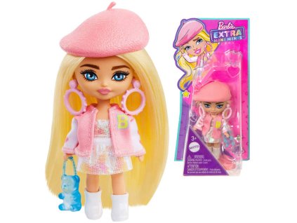 Stílusos divatbaba Barbie Extra Mini Minis barettben