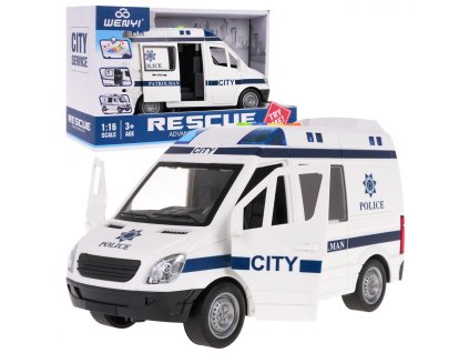 Interaktivní policejní auto 116 bílé1