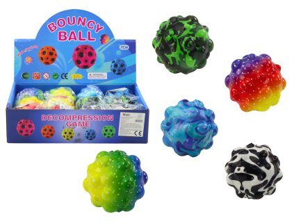 Színes kinyomó golyó 6,5 cm-es kiemelkedésekkel