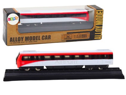 Fém gyűjthető vonatmodell 1:48 piros fehér