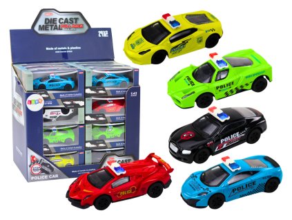 Fém rendőrautó 1:43 mix