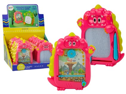 Kétoldalas játék rajztábla és zsebjáték rózsaszín