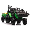 Dětský elektrický traktorbagr s přívěsem SX2068 zelený02