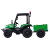 Dětský elektrický traktor BLAST s přívěsem zelený08