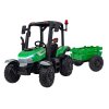 Dětský elektrický traktor BLAST s přívěsem zelený01