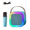 pol pl Zestaw Karaoke Glosnik Mikrofon Bezprzewodowy K12 RGB Bluetooth Niebieski 24549 3