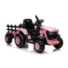 Gyerek elektromos traktor utánfutóval 12V 7Ah rózsaszín