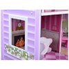 Dřevěný domeček pro panenky s LED osvětlením růžový10