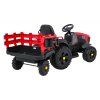 Dětský elektrický traktor Farm s přívěsem červený12