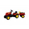 Šlapací traktor s přívěsem Branson červený1