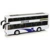 Policejní autobus Dvoupatrový autobus bílý se zvukem napětí2