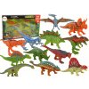 Színes dinoszauruszok készlet, 12 darab