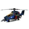Rendőrségi helikopter készlet, elektromos játékautó, polc, csónak lebegő hanggal és fegyverrel