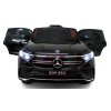 Mercedes EQA elektromos játékautó fekete színben távirányítóval, bőrüléssel, EVA kerekekkel és ringató funkcióval