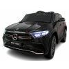 Mercedes EQA elektromos játékautó fekete színben távirányítóval, bőrüléssel, EVA kerekekkel és ringató funkcióval