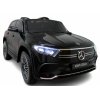 Mercedes EQA elektromos játékautó fekete színben távirányítóval, bőrüléssel, EVA kerekekkel és ringató funkcióval