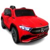Mercedes EQA elektromos játékautó piros színben távirányítóval, bőrüléssel, EVA kerekekkel és gém funkcióval