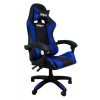 Ergonomikus játékszék K3 R-Sport kék-fekete játékosoknak masszázs funkcióval