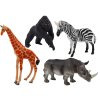 Afrikai állatfigurák készlete 4 db zsiráf gorilla