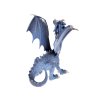 Szürke fenséges sárkány figura rugalmas szárnyakkal