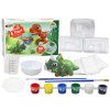 Kreatív művészeti készlet 3D gipsz dinoszauruszok színekkel