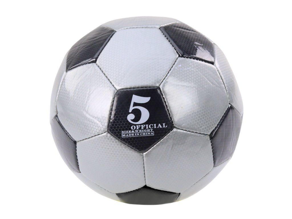 Pallone da calcio classico 24 cm taglia 5 grigio