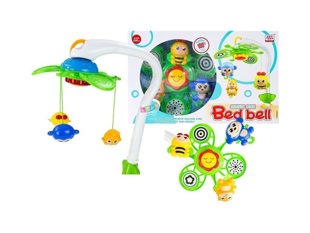 Kolotoč nad postýlku 2v1 s reproduktorem