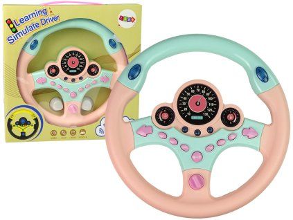 Simulatore di volante interattivo rosa