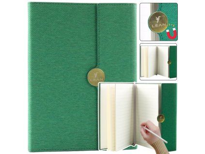 Quaderno magnetico A5 a righe verde